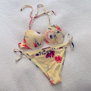 H&M Yellow Floral Bikini (Sz4)